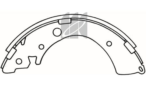 Колодки тормозные барабанные Kashiyama, комплект на ось (4 шт), арт. K5520