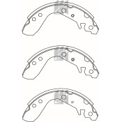Колодки тормозные барабанные Kashiyama, комплект на ось (4 шт), арт. K5534