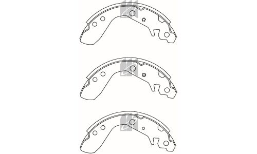 Колодки тормозные барабанные Kashiyama, комплект на ось (4 шт), арт. K5534