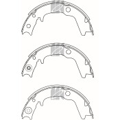 Колодки тормозные барабанные Kashiyama, комплект на ось (4 шт), арт. K6704