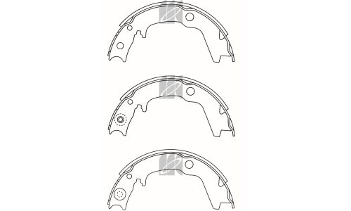 Колодки тормозные барабанные Kashiyama, комплект на ось (4 шт), арт. K6704