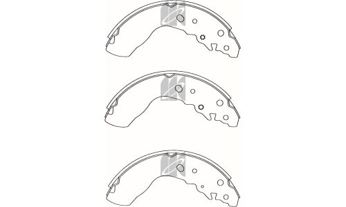 Колодки тормозные барабанные Kashiyama, комплект на ось (4 шт), арт. K9947