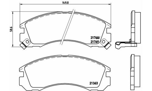 Колодки тормозные Brembo дисковые, арт. P54017