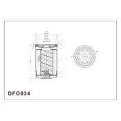 Фильтр масляный DOUBLE FORCE Заменён на арт.DFO058 DFO034