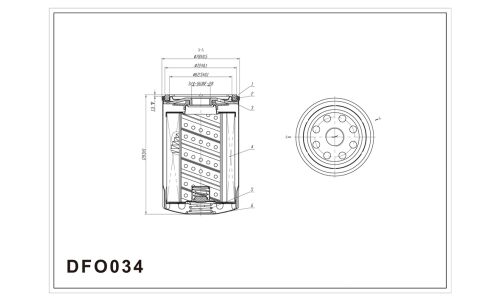 Фильтр масляный DOUBLE FORCE Заменён на арт.DFO058 DFO034