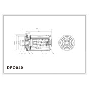 Фильтр масляный DOUBLE FORCE арт. DFO040 DFO040