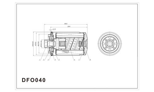 Фильтр масляный DOUBLE FORCE арт. DFO040 DFO040