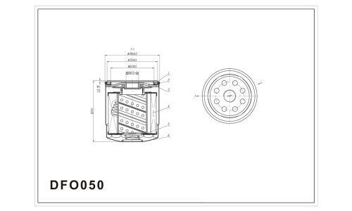 Фильтр масляный DOUBLEFORCE DFO050
