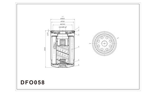 Фильтр масляный DOUBLE FORCE Замена для арт. DFO034 DFO058