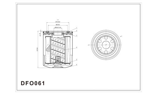 Фильтр масляный DOUBLE FORCE арт. DFO061 DFO061