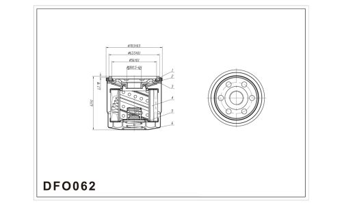 Фильтр масляный DOUBLE FORCE арт. DFO062 DFO062