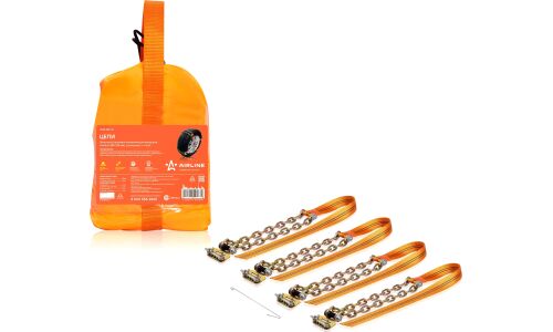 Цепи (браслеты) противоскольжения для внедорож.(колёса 285-315 мм), усиленные, к-т 4 шт. AIRLINE, арт. ACB-BS-01