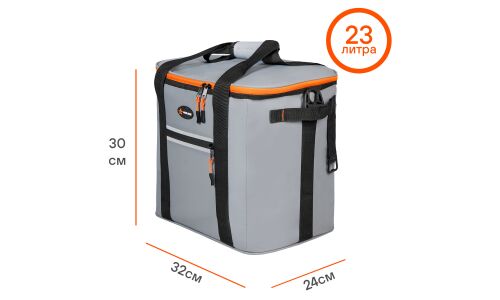 Сумка-холодильник (термосумка) Airline «Пикник», объём 23л, размер 320x240x300мм, водонепроницаемая,серая, арт. ADCB007