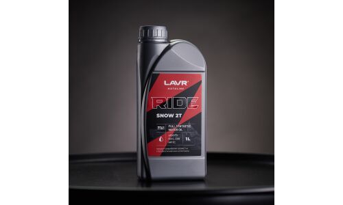 Масло для снегоходов Lavr Motoline Ride Snow 2Т, синтетическое, API TC, JASO FD, 2-тактное, 1л, арт. Ln7761