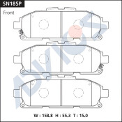 Колодки тормозные дисковые Advics, комплект на ось (4 шт), арт. SN185P