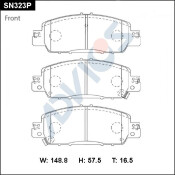 Колодки тормозные дисковые Advics, комплект на ось (4 шт), арт. SN323P