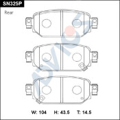 Колодки тормозные дисковые Advics, комплект на ось (4 шт), арт. SN325P