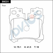 Колодки тормозные дисковые Advics, задние, комплект на ось (4 шт), арт. SN331