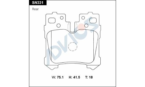 Колодки тормозные дисковые Advics, задние, комплект на ось (4 шт), арт. SN331