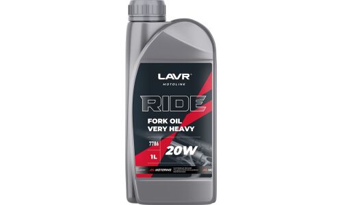 Масло вилочное Lavr Motoline Ride Fork Oil Heavy Duty 20w, полусинтетическое, 1л, арт. Ln7786