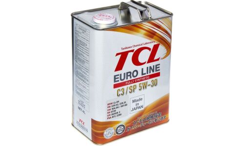 Масло моторное TCL Euro Line 5w30, синтетическое, API SP, ACEA C3, для бензинового двигателя, 4л, арт. E0040530C3