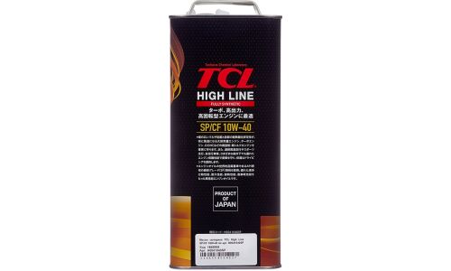 Масло моторное TCL High Line 10w40, синтетическое, API SP/CF, универсальное, 4л, арт. H0041040SP