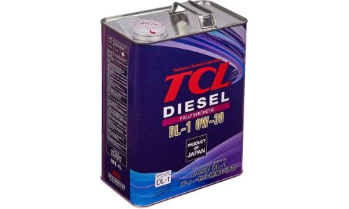 Масло моторное TCL Diesel 0w30, синтетическое, JASO DL-1, для дизельного двигателя, 4л, арт. D0040030