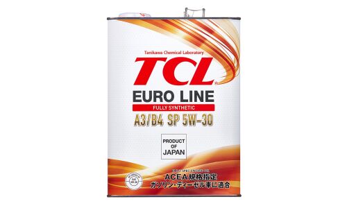 Масло моторное TCL Euro Line 5w30, синтетическое, API SP, ACEA A3/B4, универсальное, 4л, арт. E0040530A3B4