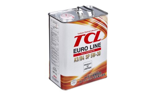 Масло моторное TCL Euro Line 5w30, синтетическое, API SP, ACEA A3/B4, универсальное, 4л, арт. E0040530A3B4