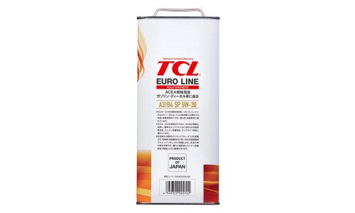 Масло моторное TCL Euro Line 5w30, синтетическое, API SP, ACEA A3/B4, универсальное, 4л, арт. E0040530A3B4