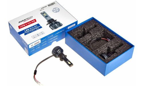 Лампа светодиодная Avantech LED Bulbs H1 (P14.5s, T8), 12В, 35Вт (соответствует 55Вт), 6500К, комплект 2 шт, арт. ALB0135W