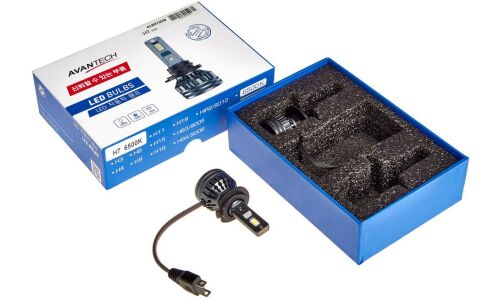 Лампа светодиодная Avantech LED Bulbs H7 (PX26d, T11), 12В, 35Вт (соответствует 55Вт), 6500К, комплект 2 шт, арт. ALB0735W