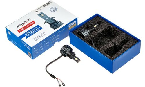 Лампа светодиодная Avantech LED Bulbs H3 (PK22s, T12), 12В, 35Вт (соответствует 55Вт), 3000К, комплект 2 шт, арт. ALB0335Y