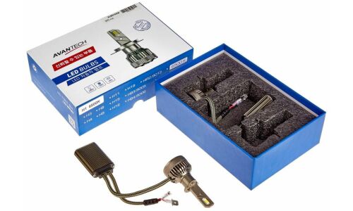Лампа светодиодная Avantech LED Bulbs H1 (P14.5s, T8), 12В, 45Вт (соответствует 55Вт), 6500К, комплект 2 шт, арт. ALB0145W