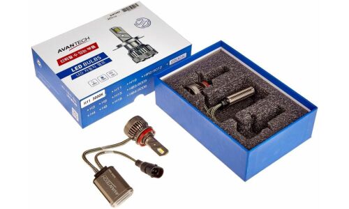 Лампа светодиодная Avantech LED Bulbs H11 (PGJ19-2, T11), 12В, 45Вт (соответствует 55Вт), 3000К, комплект 2 шт, арт. ALB1145Y