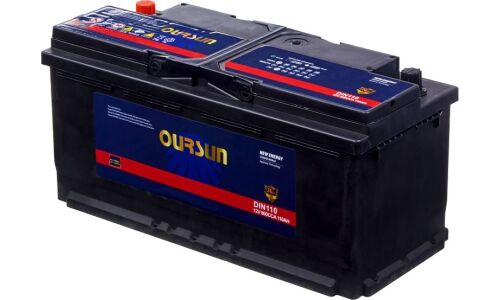 Аккумулятор Oursun L6 L, 110Ач, 800А, необслуживаемый, арт. DIN110