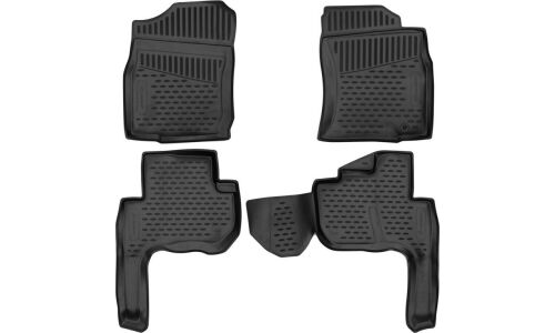 Коврики модельные Autofamily Element Element, для Toyota Land Cruiser Prado 1996+ (правый руль), для переднего и заднего ряда, полиуретан, черный цвет, 4 шт, арт. ELEMENTAN0222210