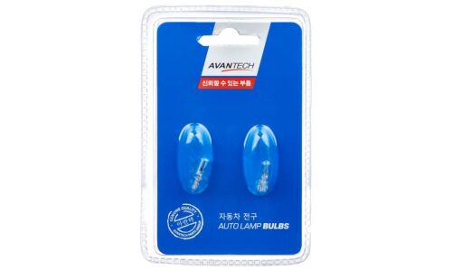 Лампа Avantech Autolamp Bulbs W1.2W (W2x4.6d, T5), 12В, 1.2Вт, комплект 2 шт, арт. AIB1584P