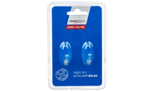 Лампа Avantech Autolamp Bulbs W3W (W2.2x5.2d, T7), 14В, 3Вт, комплект 2 шт, арт. AIB8212P