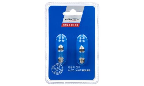 Лампа Avantech Autolamp Bulbs Festoon (SV8.5, T10x31), 12В, 10Вт, комплект 2 шт, арт. AIB2254P