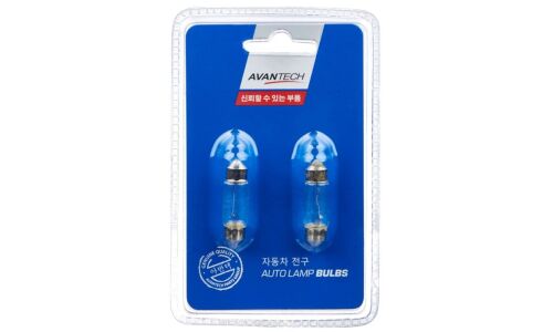 Лампа Avantech Autolamp Bulbs C5W (SV8.5, T10x37), 12В, 5Вт, комплект 2 шт, арт. AIB2256P