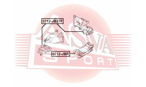 Опора двигателя Asva, арт. 0712-JB27F