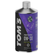 Масло моторное TOM'S Professional 0w30, синтетическое, API SP, ILSAC GF-6A, для бензинового двигателя, 1л, арт. 00410-TP030-01