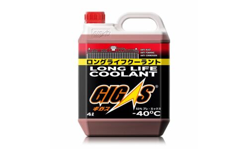 Антифриз GIGAS Long Life Coolant LLC, OAT, красный, -40°C, 4л, арт. LLC-40R004