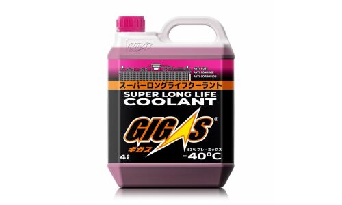 Антифриз GIGAS Super Long Life Coolant SLLC, OAT, розовый, -40°C, 4л, арт. SLLC-40P004