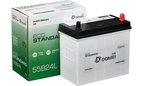 Аккумулятор Domei Eco Standard 55B24L, 45Ач, CCA 490А, необслуживаемый