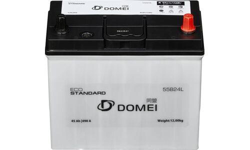 Аккумулятор Domei Eco Standard 55B24L, 45Ач, CCA 490А, необслуживаемый