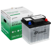 Аккумулятор Domei Eco Standard L1(H4) L, 55Ач, CCA 450А, необслуживаемый Аккумулятор Domei Eco Standard L1(H4) L, 55Ач, CCA 450А, необслуживаемый
