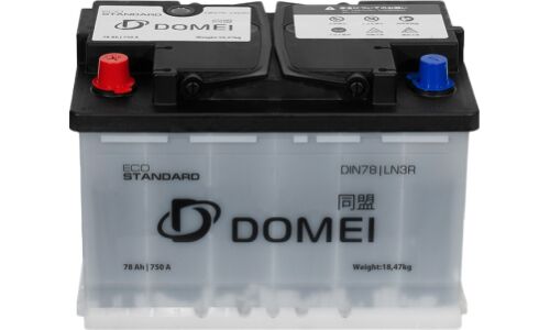 Аккумулятор Domei Eco Standard L3R(H6R), 78Ач, CCA 750А, необслуживаемый