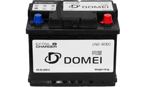 Аккумулятор Domei Extra Charger LN2/L2(H5) L, 60Ач, CCA 680А, необслуживаемый, технология AGM